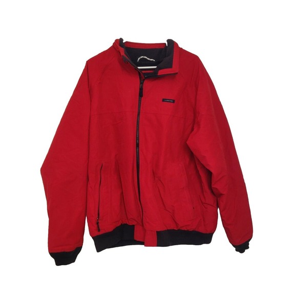 Vintage Lands End Men's Jacket The Squall Size XL 46-48 Red Full Zip
